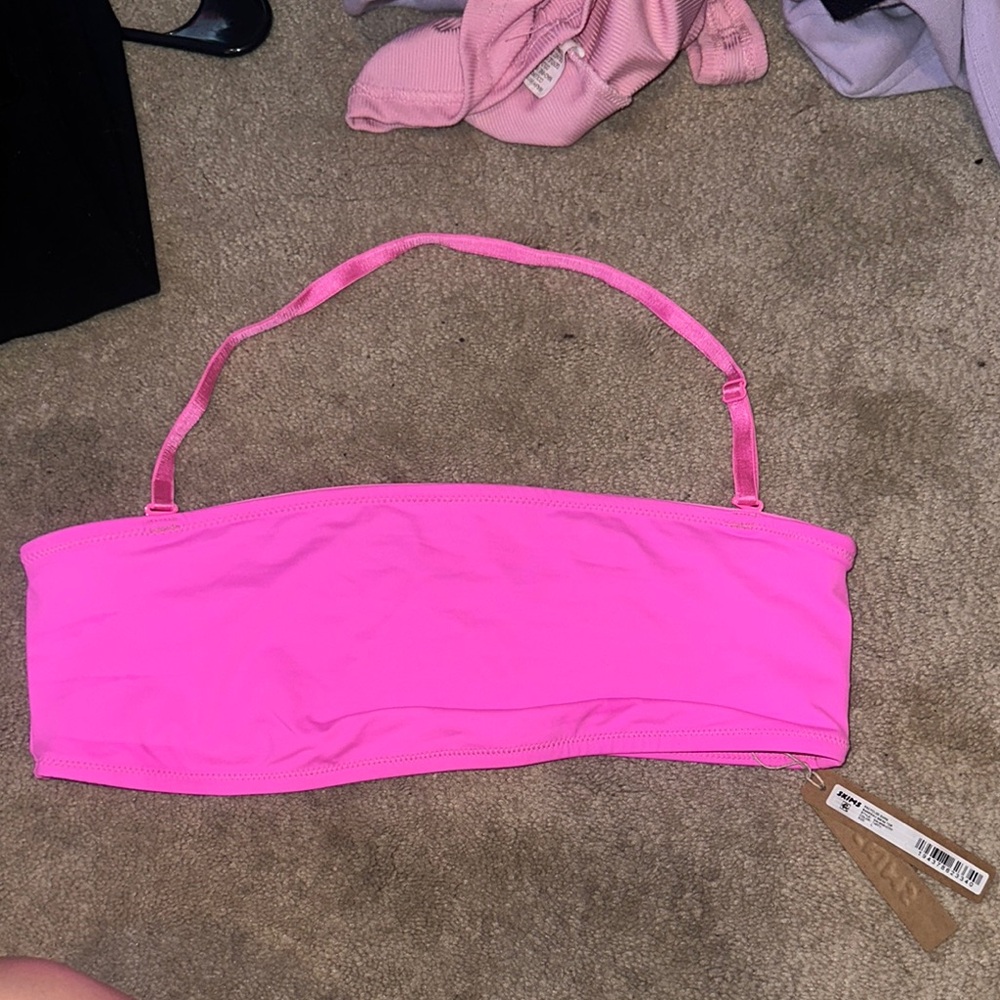 SKIMS Pink Bikini Top